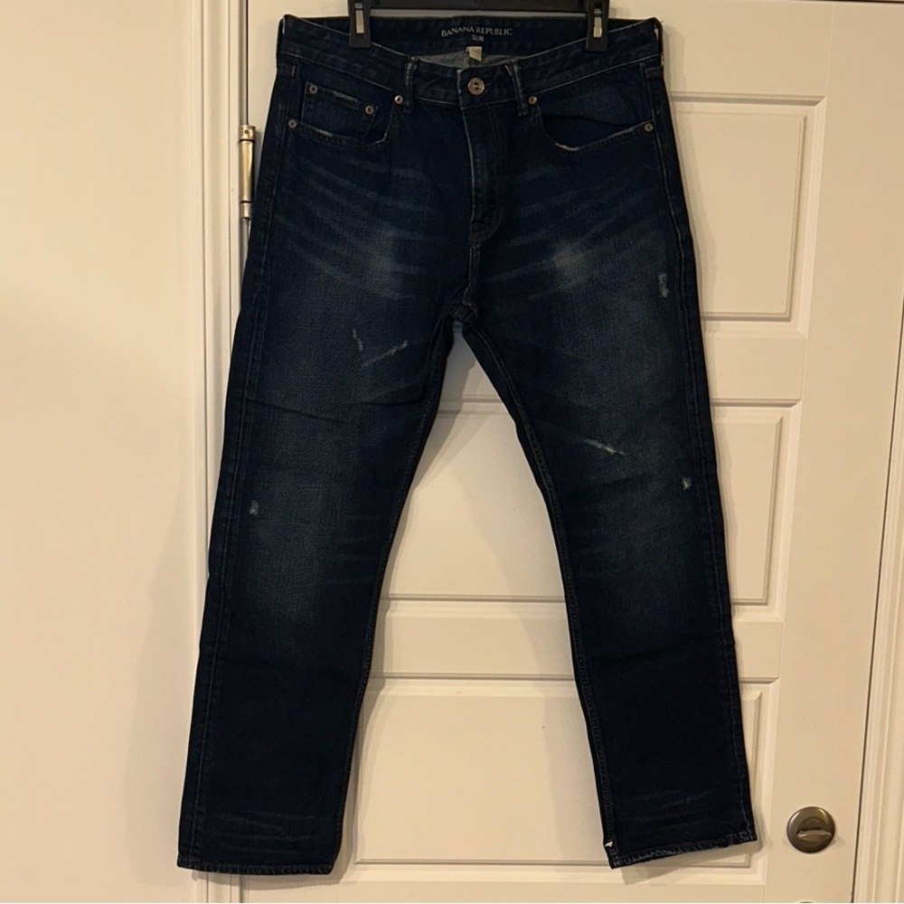 Banana Republic Men's Deep Indigo Slim Jeans